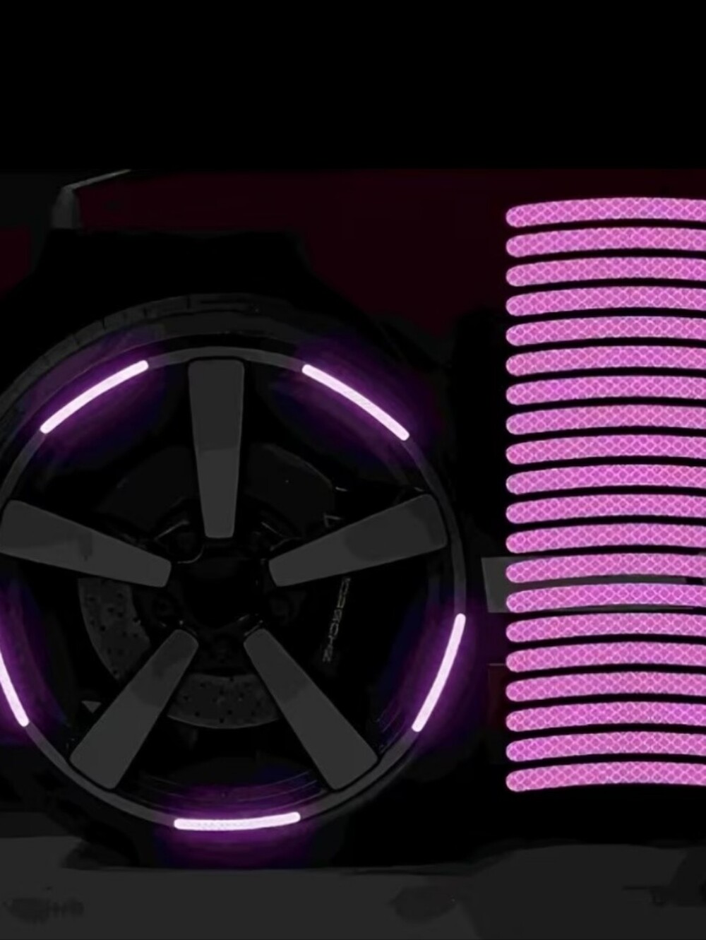 New Reflective Tire Rim Stickers 20pc